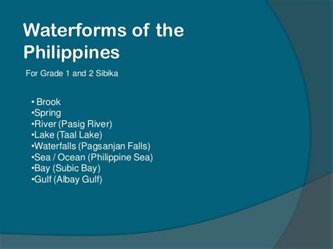 list of bodies of water in the philippines|Official List of Classified Water Bodies .